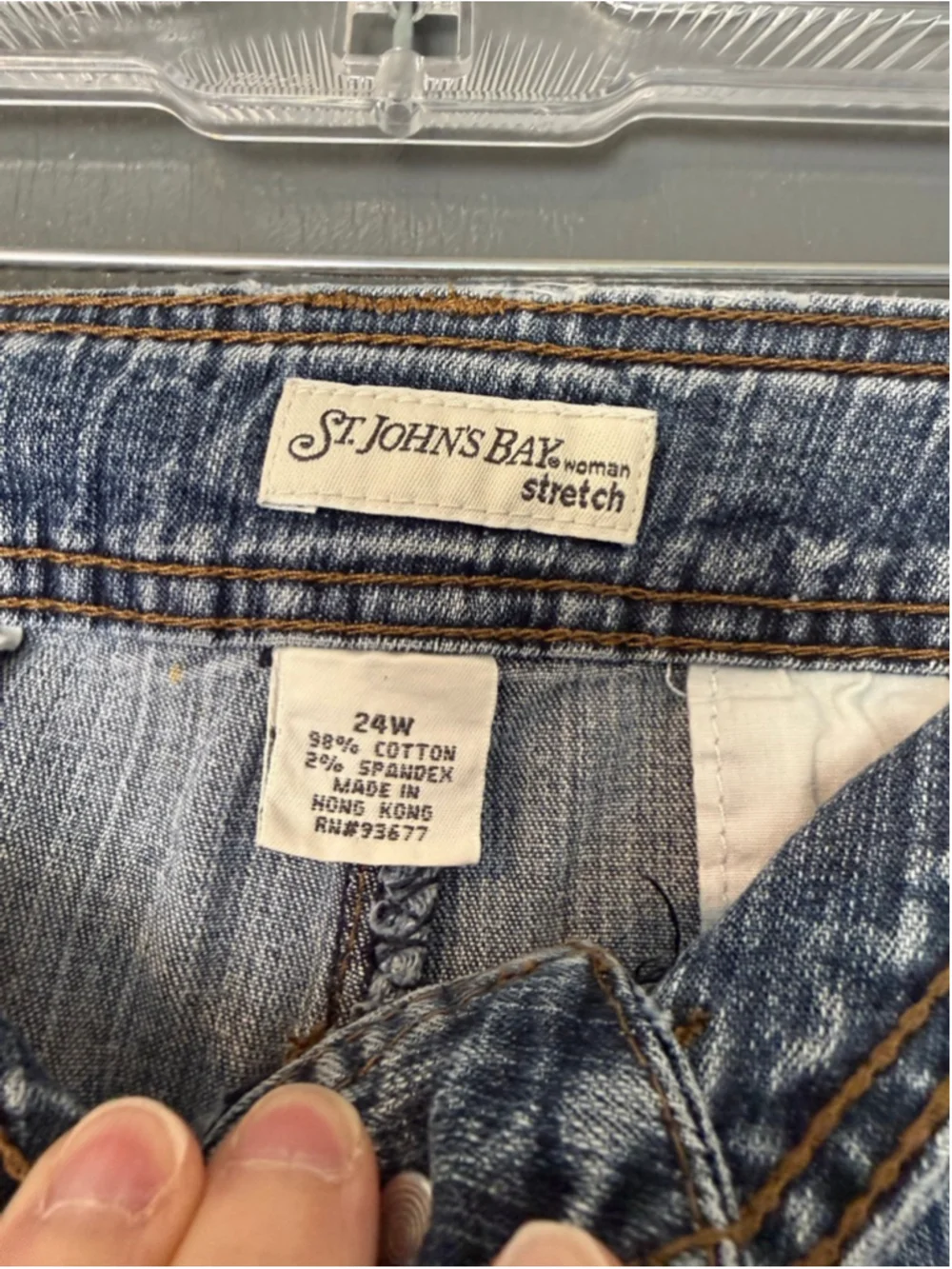 Women's St. John's Bay Plus Ankle & Cropped Jeans 24W Blue